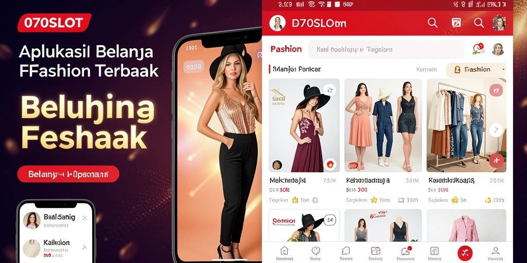 Tampilan antarmuka aplikasi 070SLOT dengan berbagai pilihan fashion.