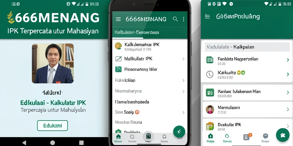 Antarmuka Kalkulator IPK 666MENANG yang sederhana dan mudah dipahami.
