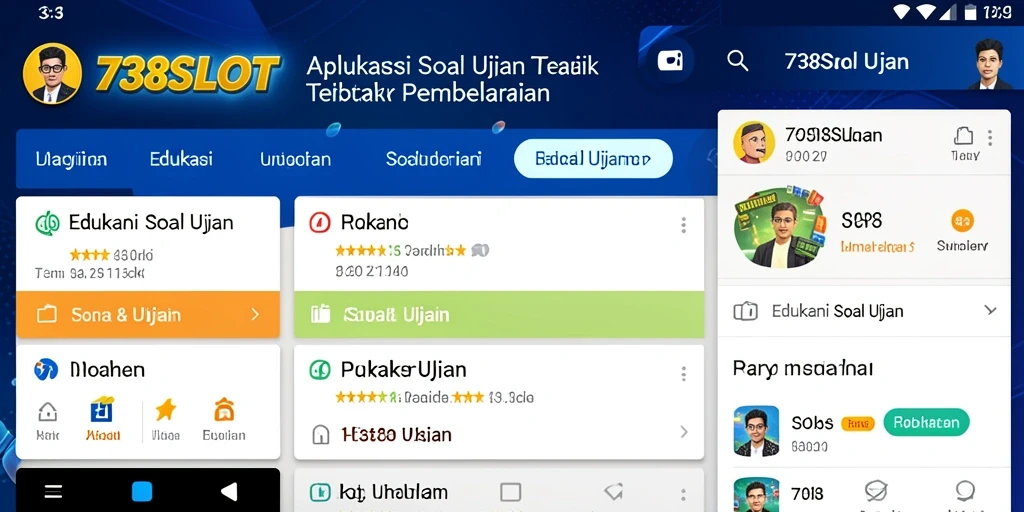 Tampilan antarmuka aplikasi 738SLOT yang modern dan fungsional.