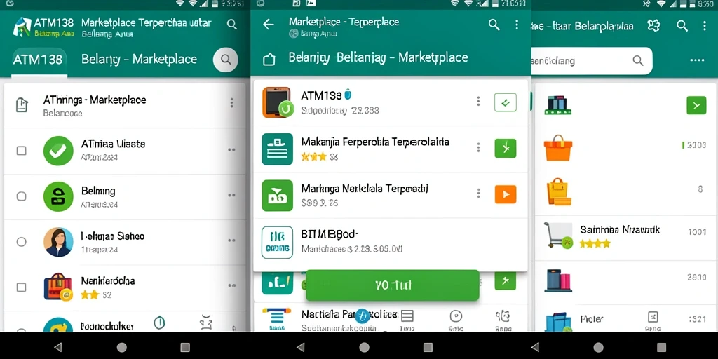 Tampilan antarmuka aplikasi ATM138 yang intuitif dan mudah digunakan.