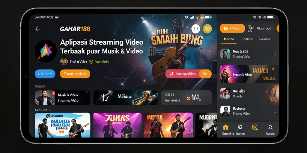 Tampilan antarmuka GAHAR188 yang sederhana dan menarik untuk Streaming Video.