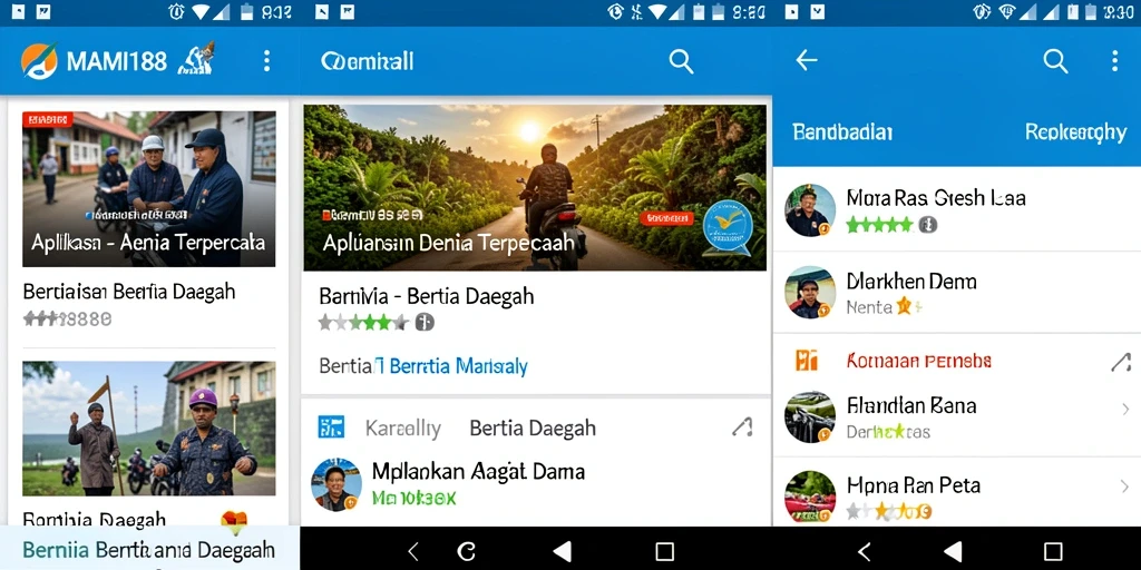 Tampilan antarmuka aplikasi MAMI188 yang sederhana dan informatif.