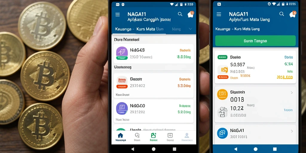 Antarmuka NAGA11 menampilkan kurs mata uang secara interaktif.