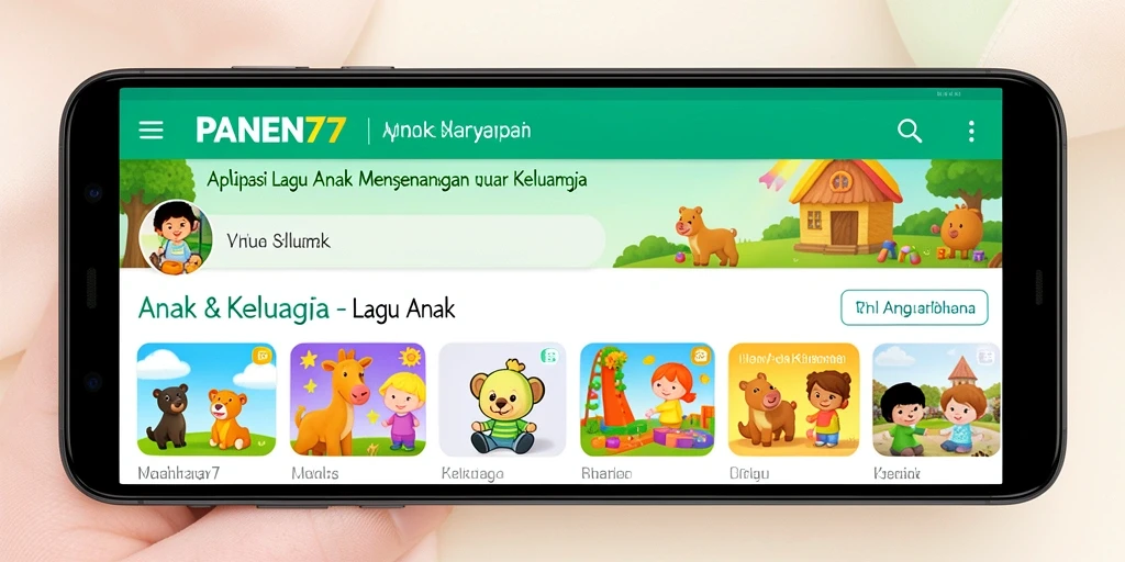 Antarmuka PANEN77 yang menarik dan ramah anak.